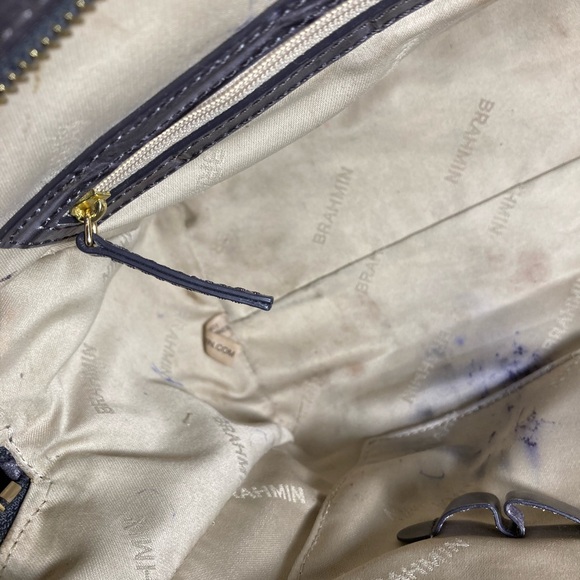 BRAHMIN MARISSA Elegant Gray Leather Handbag - Picture 14 of 14